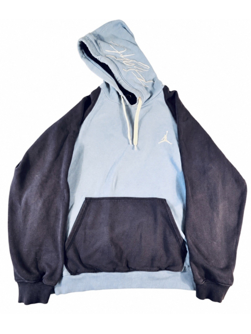 Nike Air Jordan Flight Hoodie Mens 2XL Blue Navy Embroidered Zip Hood